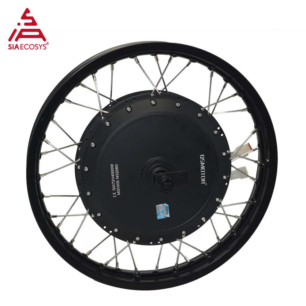 12000W Electric Motorcycle Hub Motor - QSMotor QS273 V3 40H BLDC スポークハブモーター。定格出力4000W、最大出力12000W、最高速度100km/h。19インチホイールリム。電動バイクや電動スクーター用。