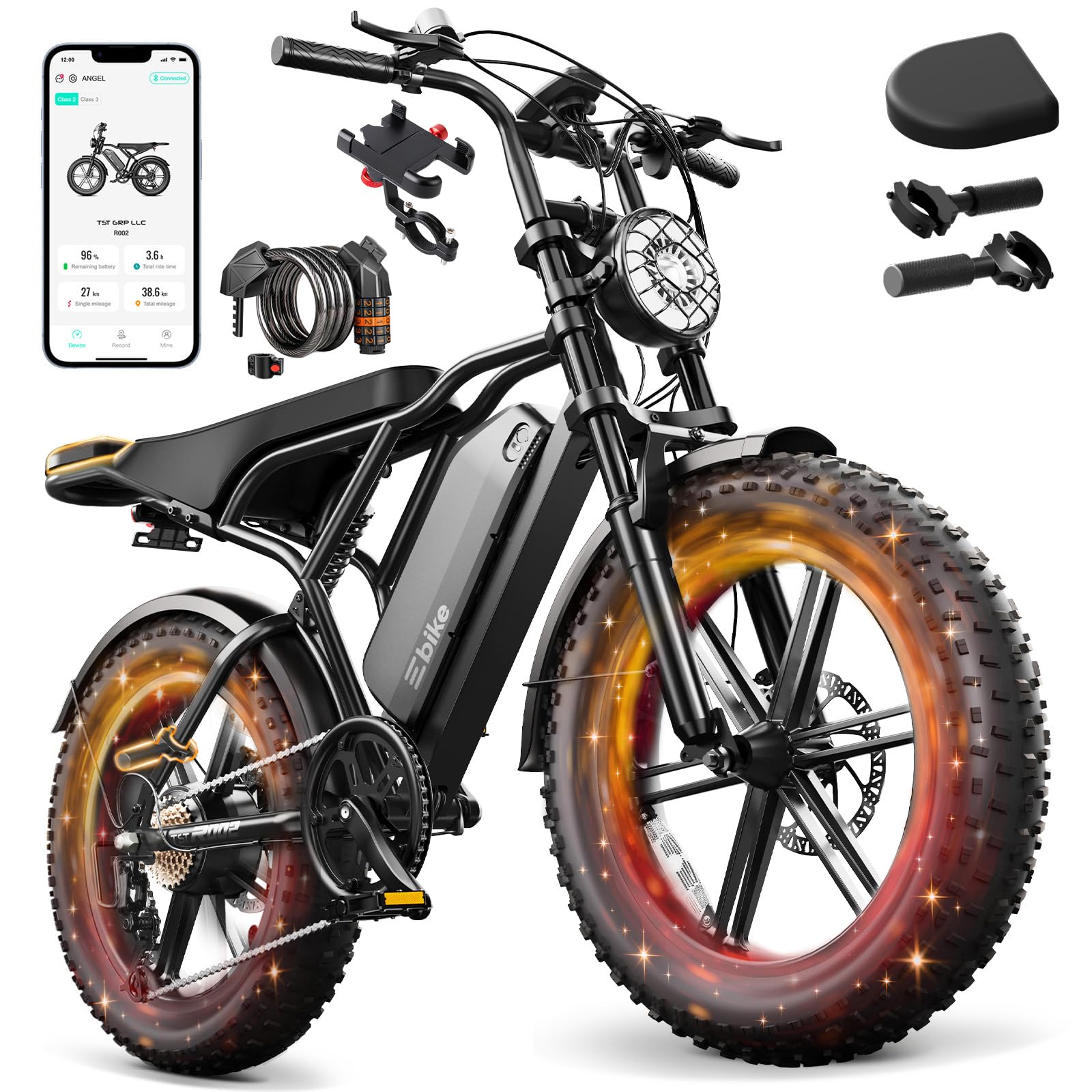 48V 1500W Rear Hub Motor With Battery - LIMITE リチウムバッテリー搭載 48V 750W/1500W リアハブモーター、ディスクブレーキ、電動自転車、軽量アルミニウム合金製、ソフトテール