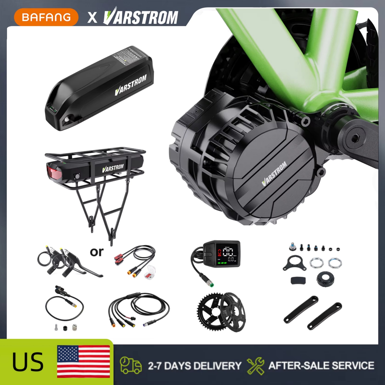 Varstrom 750W 48V ミッドモーターキット、ト - Side Hung Mid Drive Motor Kit のレビューと価格